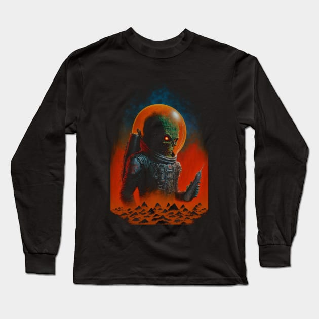 Evil Alien Long Sleeve T-Shirt by difrats